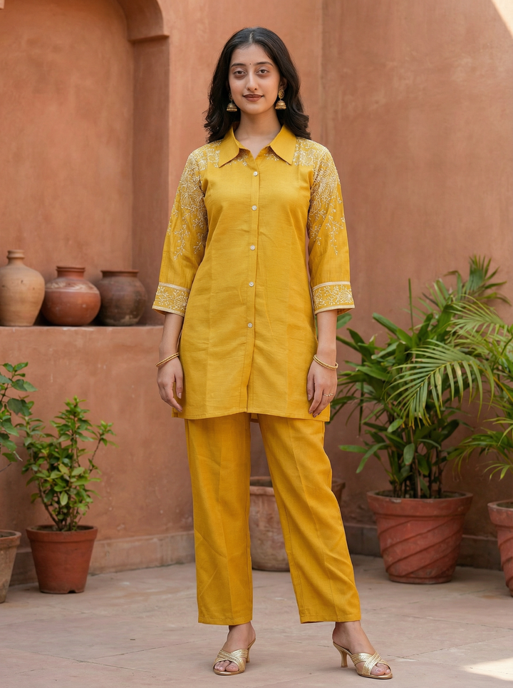 VATICAN SILK PREMIUM CORD SET WITH EMBROIDERY